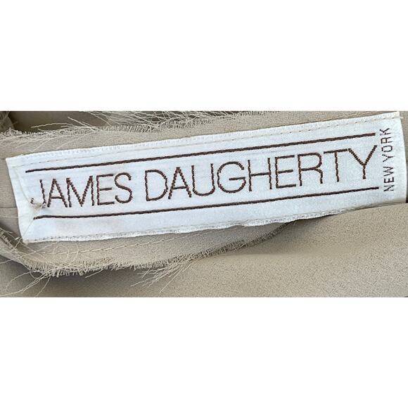 James Daugherty Dress MAXI Gown Vintage Dress Crepe Satin sz S‎ to M Tall - Picture 7 of 9